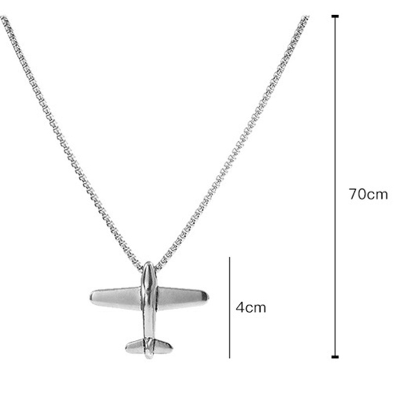 Vòng cổ Mặt Hình Máy Bay Bằng Thép Không Gỉ Thời Trang Hip-Pop