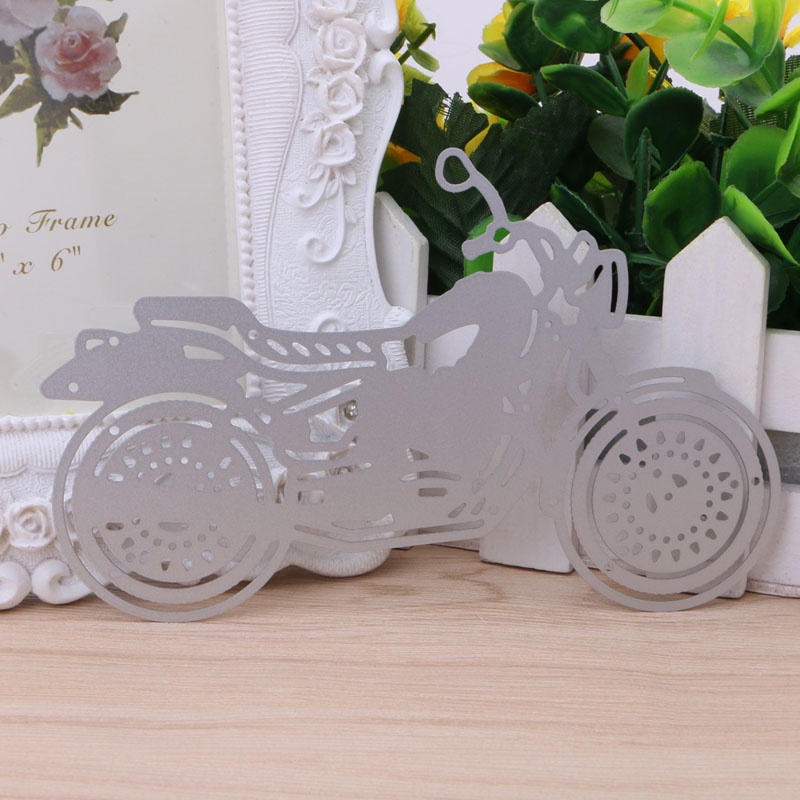 Thẻ Cắt Giấy Kim Loại Hình Xe Mô Tô Blala