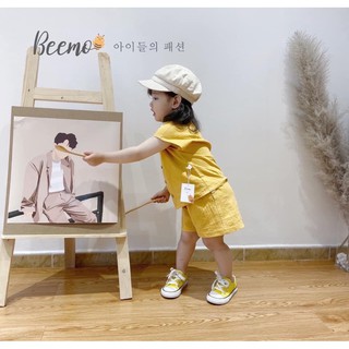 Bộ đũi cổ vest 1 màu cho bé