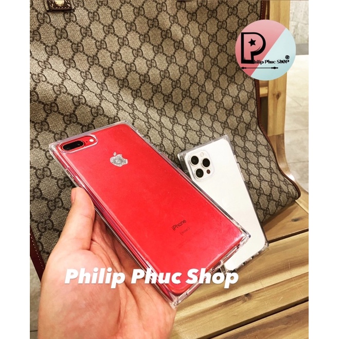 ỐP LƯNG IPHONE VIỀN VUÔNG TRONG SUỐT GIÁ RẺ