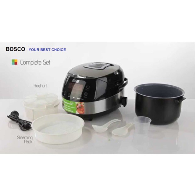 [HÀNG CHÍNH HÃNG] Bảo hành 12 Tháng Nồi cơm điện tử thông minh 17 chế độ nấu Bosco 3D BMC900X Hàn Quốc