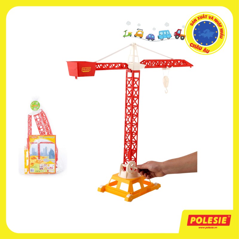 Cần cẩu tháp Số 2 ( 4 bánh ) – Polesie Toys ( Màu đỏ)