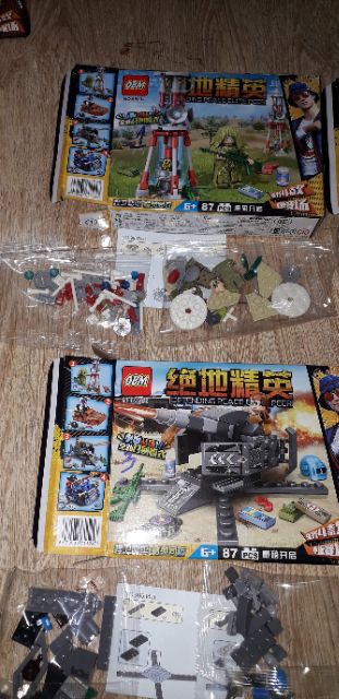 Lắp ráp 1 hộp LegoPubg 99534 có nhiều chi tiết bằng nhựa ABS rất đẹp