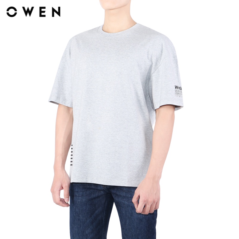 Áo Tshirt ngắn tay Nam Owen Cotton Freesize màu Xám - TS22355