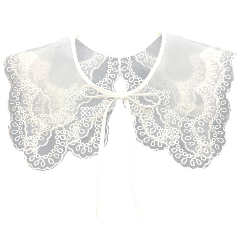 Cổ áo giả thắt nơ thêu họa tiết độc đáo tùy chọn thiết kế thời trang