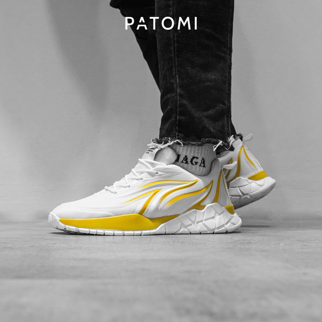 Giày thể thao nam cổ thấp chính hãng PATOMI, giày sneaker nam trắng lửa vàng phong cách ulzzang Hàn quốc-G226 | BigBuy360 - bigbuy360.vn