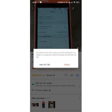 Máy Pos bán hàng Sunmi v1s cầm tay in bill  giấy in nhiệt k58