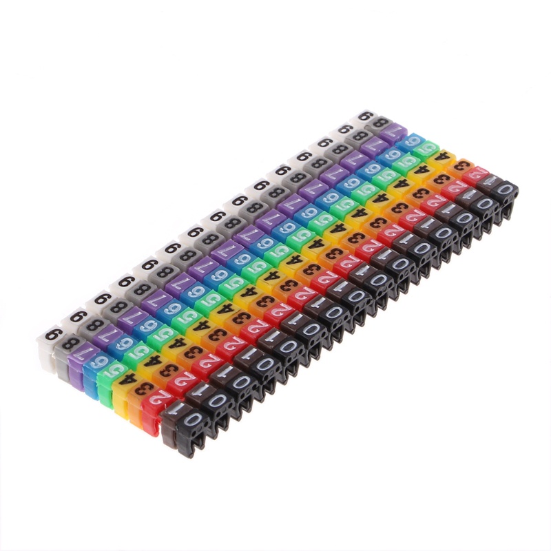 Bộ 150 Phụ Kiện Đánh Dấu Dây Cáp Hình Chữ C Nhiều Màu Kích Thước 1 5mm