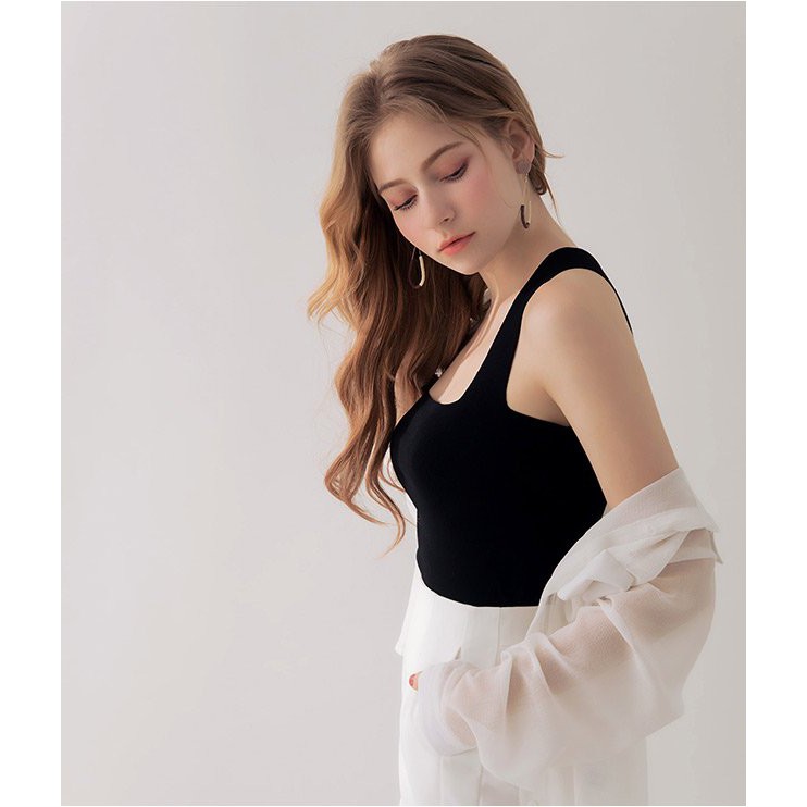 [Mã WABRM50 giảm 15% đơn 99k] Áo dệt kim sát nách dây chéo sau nữ Air Space 1921121 | BigBuy360 - bigbuy360.vn