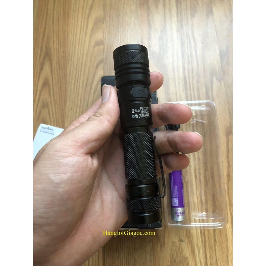 Đèn pin led siêu sáng Supfire A2 pin Lithium, sạc USB –