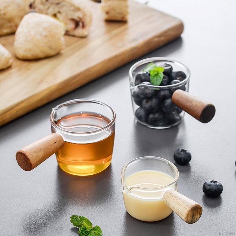 Chén thuỷ tinh đựng nước chấm/cà phê có tay cầm