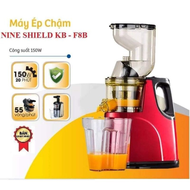 Mấy ép chậm  SHIELD KBF8B ép được nguyên quả