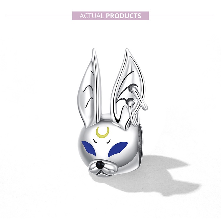 Mặt dây BAMOER bằng Bạc 925 đính hạt phong cách punk cổ điển cho nữ