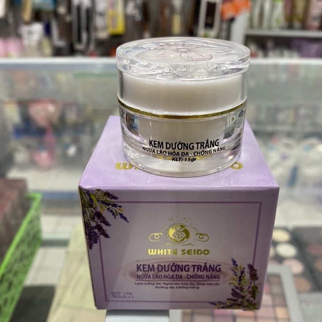 KEM WHITE SEIDO DƯỠNG TRẮNG NGỪA LÃO HÓA DA CHỐNG NẮNG SPF50 12GR