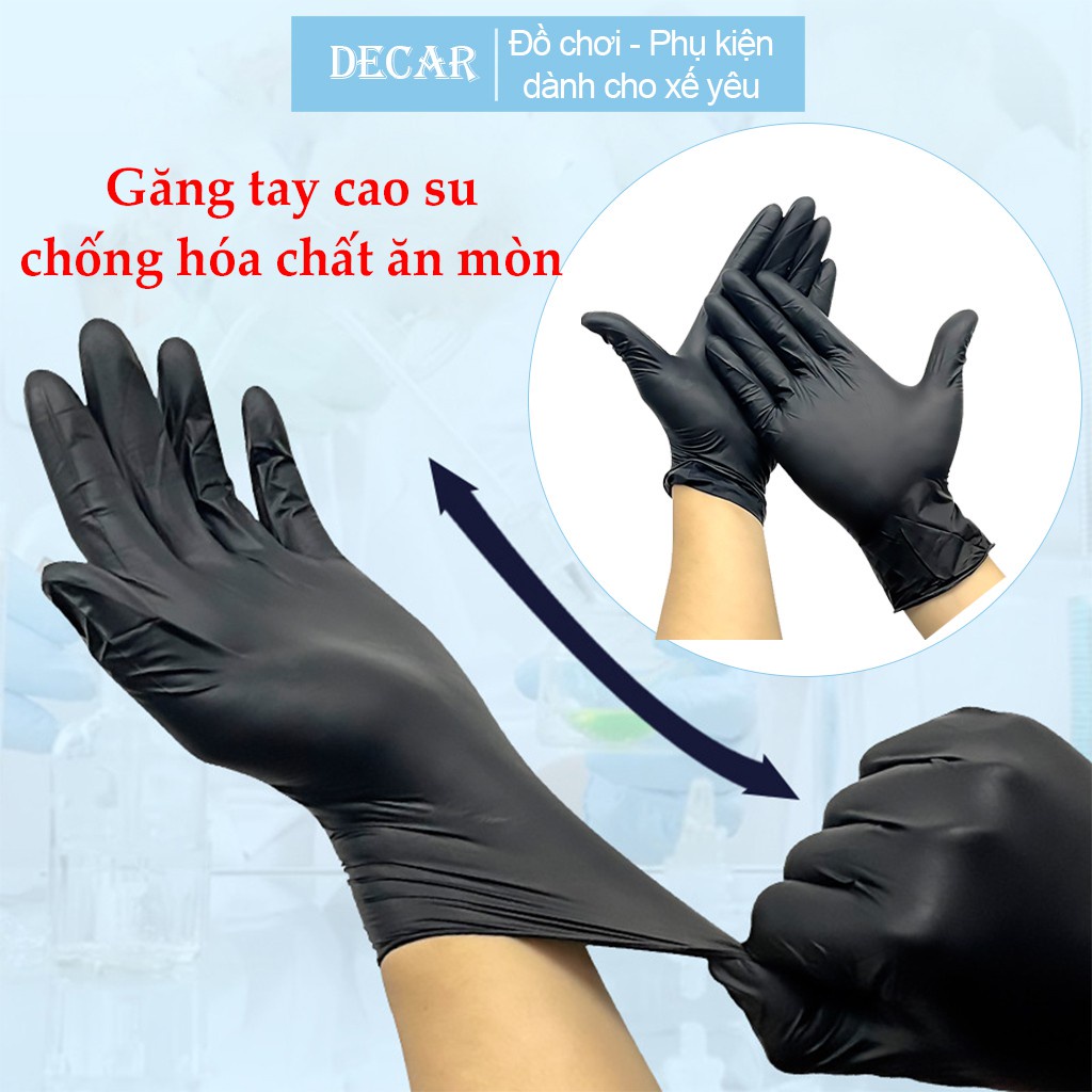 Găng tay cao su đen chịu hóa chất - LẺ TỪ 1 CÁI