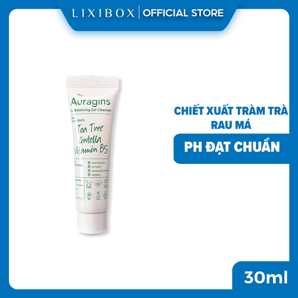 Combo Sữa rửa mặt và Gel dưỡng ẩm cho da dầu mụn The Auragins Minisize