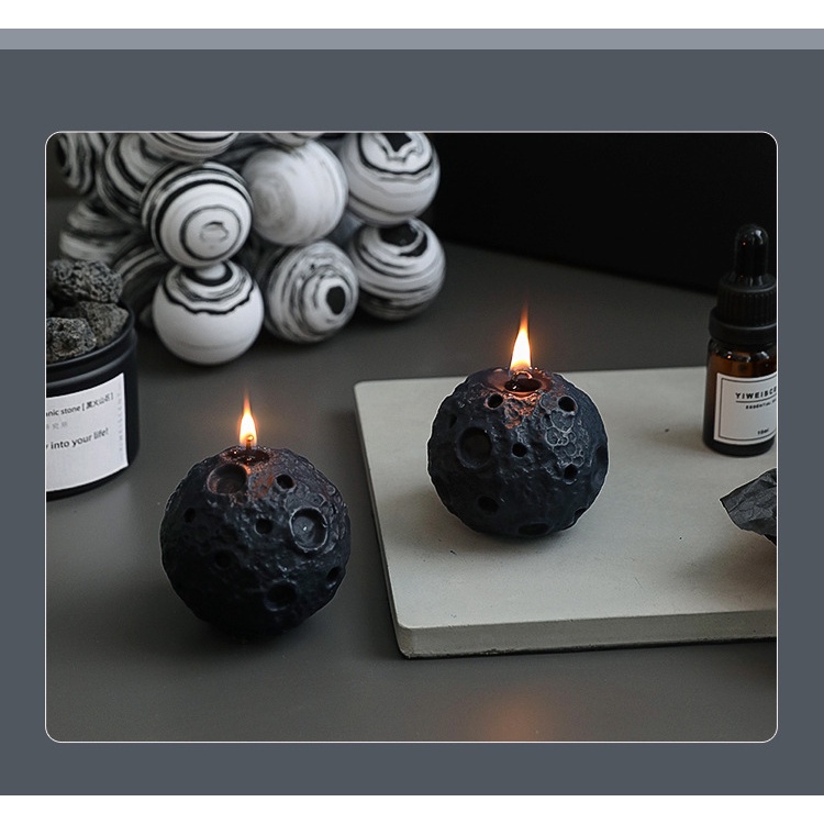 Nến sáp thơm tiểu hành tinh hình mặt trăng nghệ thuật sáng tạo