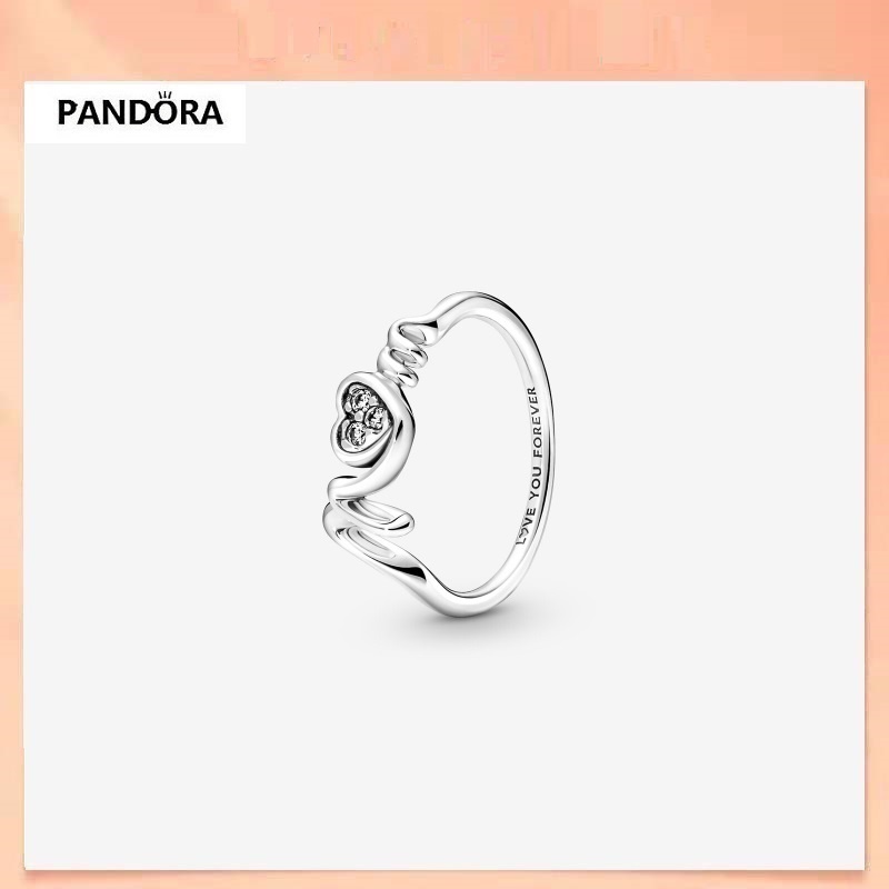 Nhẫn Mạ Bạc 925 Hình Trái Tim Khắc Chữ Mom Pav Love You Forever