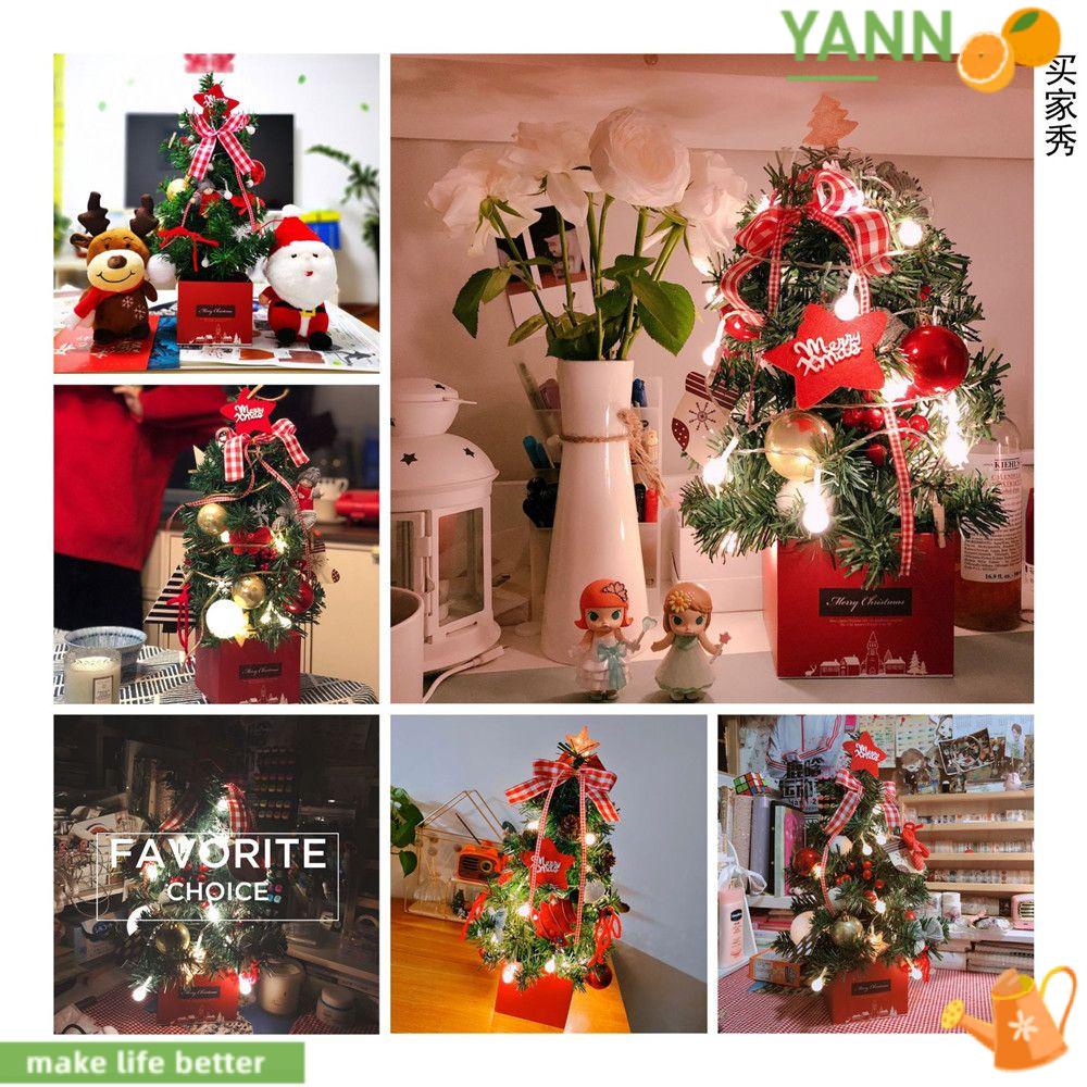 Bộ Cây Thông Noel / Năm Mới Có Đèn LED 1 45cm Để Bàn Trang Trí
