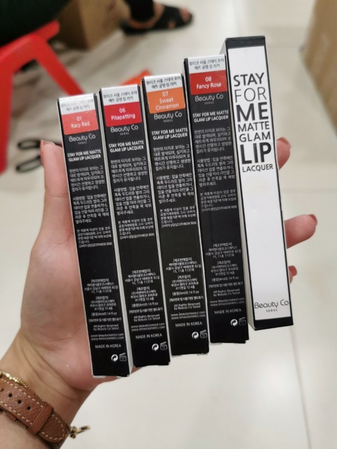 Chuẩn auth Son kem lì Beauty Co Seoul Stay For Me Matte Glam lip lacqer