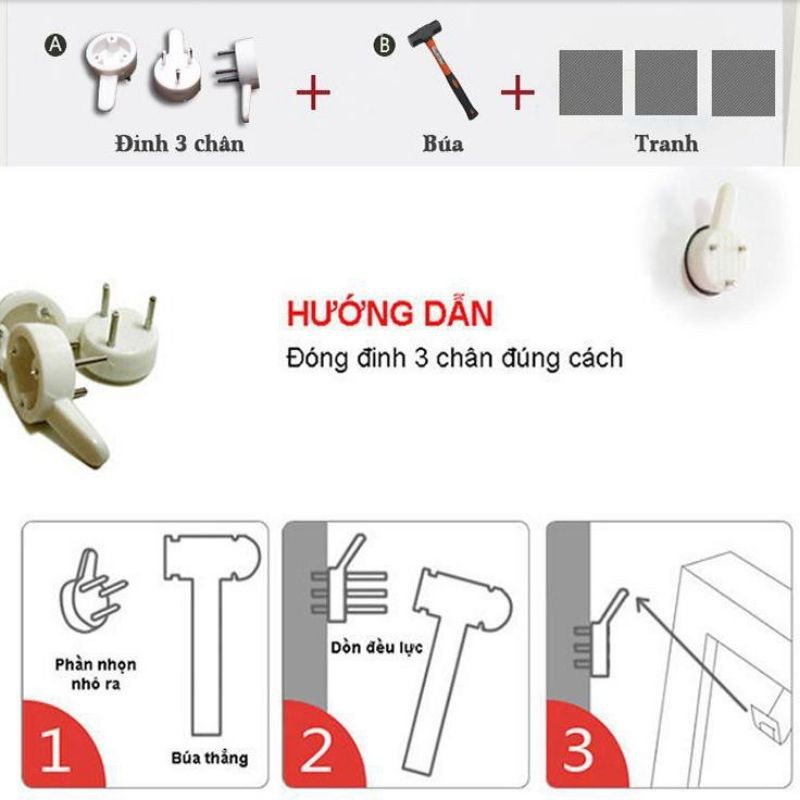 Tranh treo tường 5 tấm, tranh tráng gương cao cấp mã đáo thành công