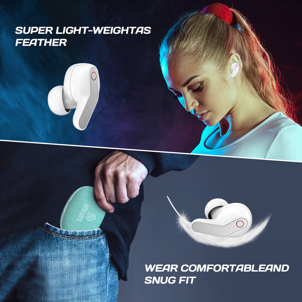 Tai nghe nhét tai Bluetooth 5.1 ONIKUMA T35 TWS Cảm ứng Không dây Chống nước Chống ồn hifi Chơi game Có Mic đèn RGB