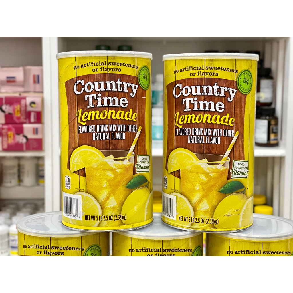 Bột chanh Country Time Lemonade ⚡ CỰC NGON ⚡ Bột pha nước chanh Hương vị chanh chua ngọt, thanh mát, cung cấp Vitamin C