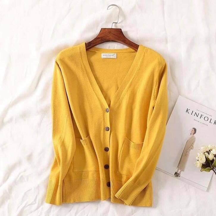 Áo cardigan len cúc gỗ - hàng qc chuẩn chất đẹp