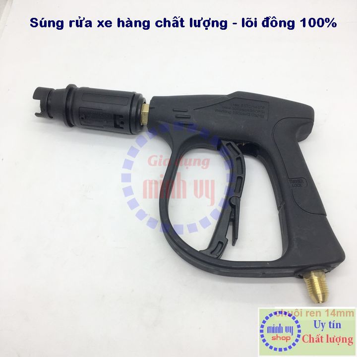 Sung Xịt Rửa xe đầu béc mỏ vịt- chuôi ren 14mm / ren22mm - lõi đồng 100% -SGnganMV