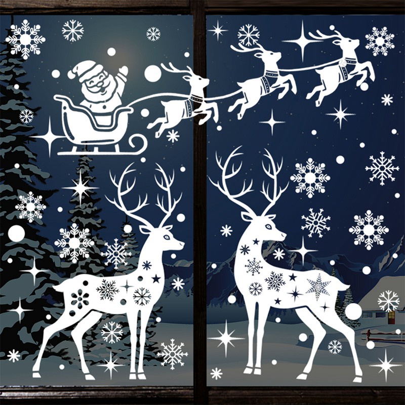 Sticker Dán Cửa Sổ Trang Trí Giáng Sinh Năm Mới 2023
