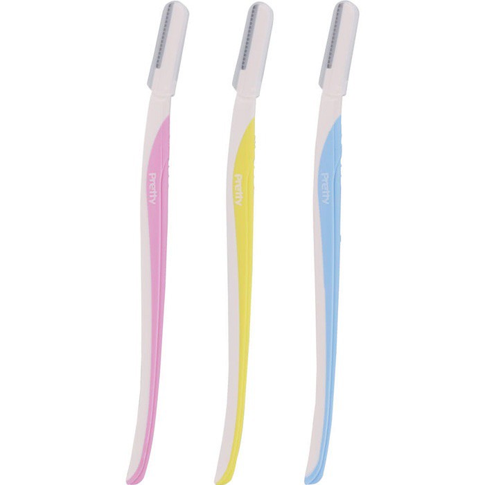 [Hỏa Tốc HN] Set 3 dao cạo lông mày cán dài Pretty KAI nội địa Nhật Bản