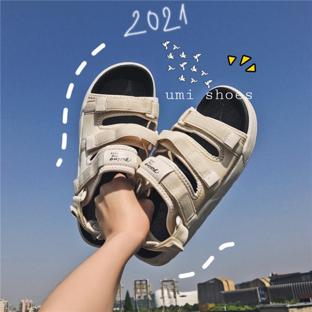 [SẴN - NOWSHIP HN] Sandal nữ ulzzang phong cách Hàn quốc cá tính năng động trẻ trung 3 quai ngang đơn giản hot trend rẻ