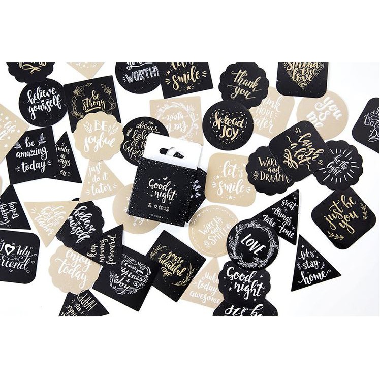 Hộp 45 Miếng Dán Sticker Trang Trí Momowen