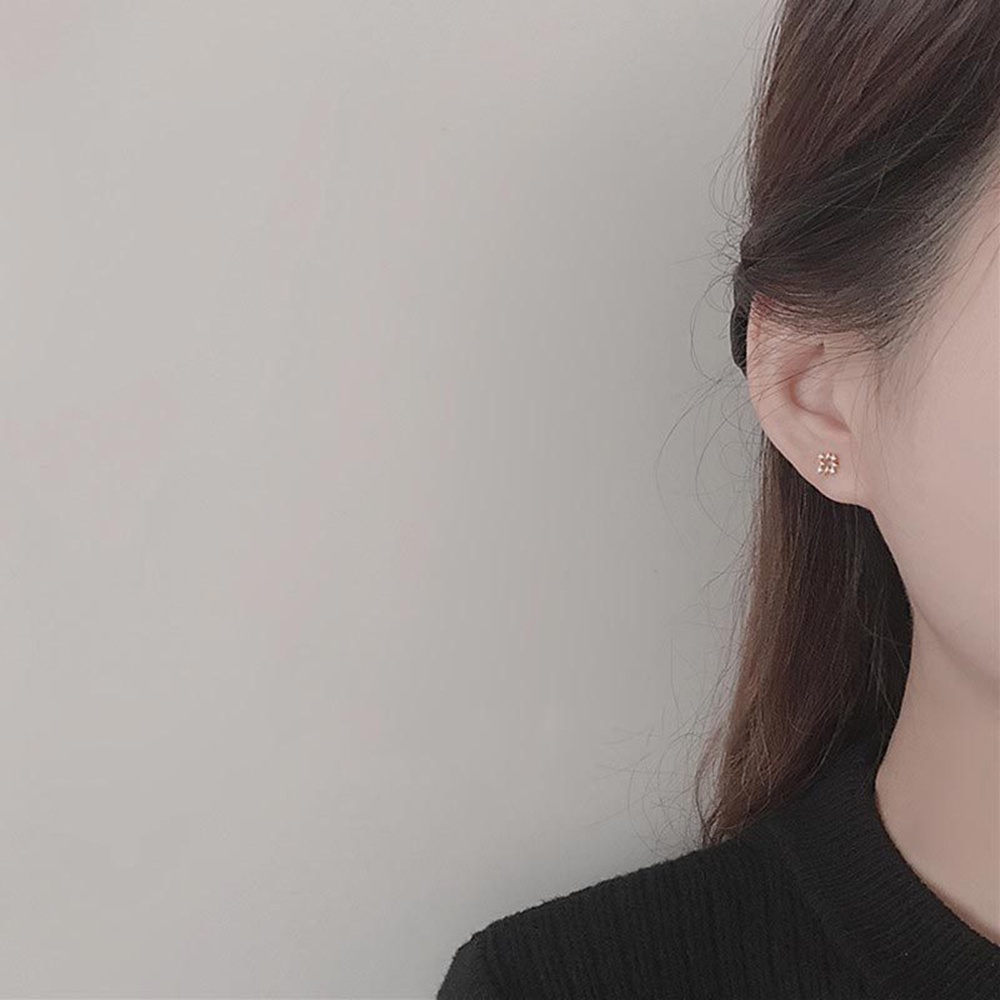 Đôi Bông Tai Hình Vuông Đính Đá Thời Trang Cho NữYanqueens Quà tặng trang sức