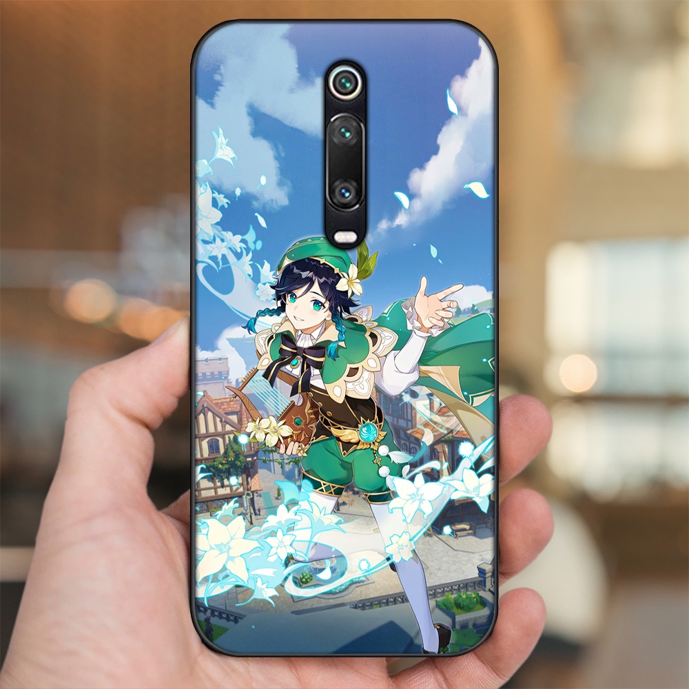 Ốp lưng Xiaomi K20, K20 Pro, Mi 9T viền đen in hình Venti Genshin Impact