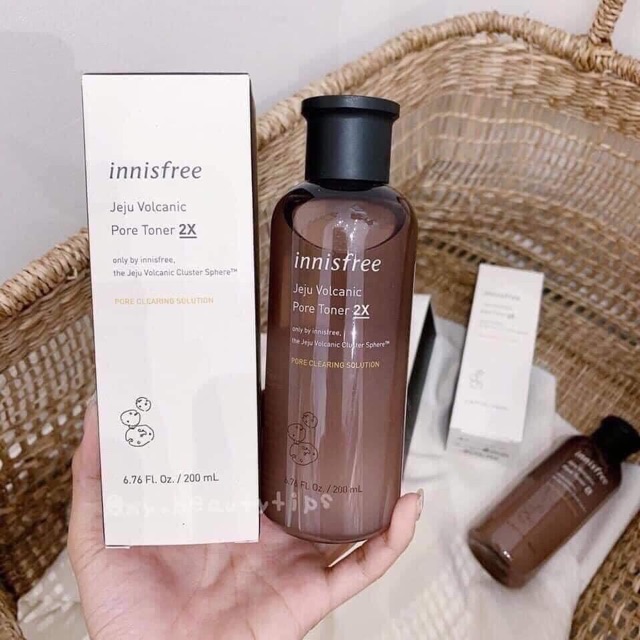 Nước hoa hồng INNISFREE tro núi lửa 2x