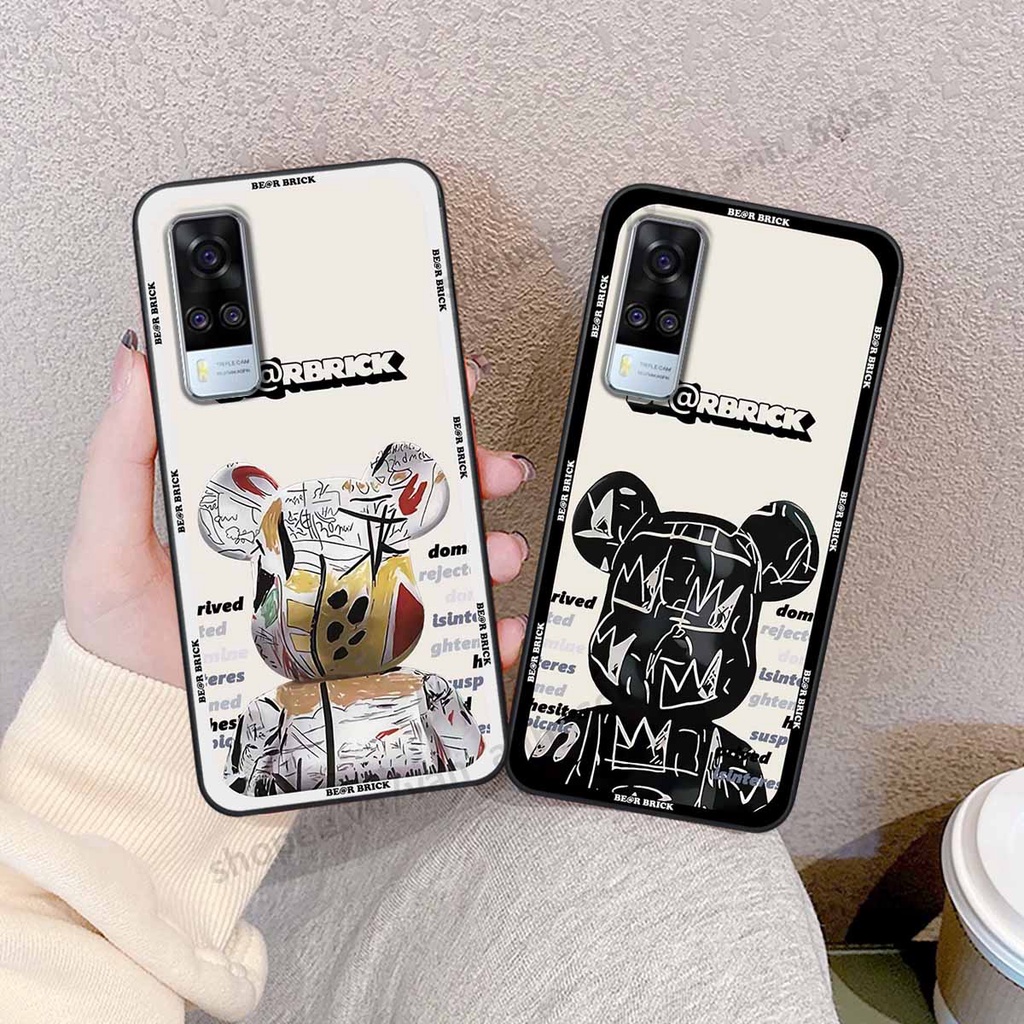 Ốp Vivo Y51 2020 be@r brick mars thời trang, ốp lưng điện thoại viền dẻo siêu chất