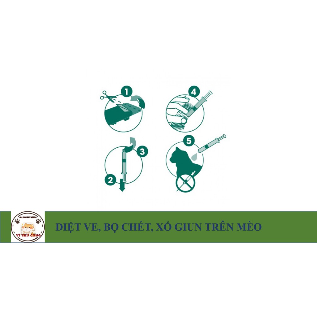 BROADLINE nhỏ gáy phòng trị nội ngoại ký sinh trùng trên mèo từ 2,5-7,5kg