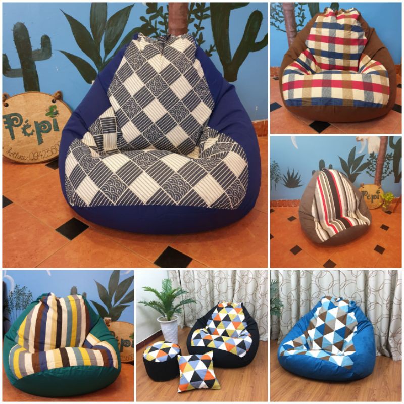 Set vỏ gối lười hạt xốp