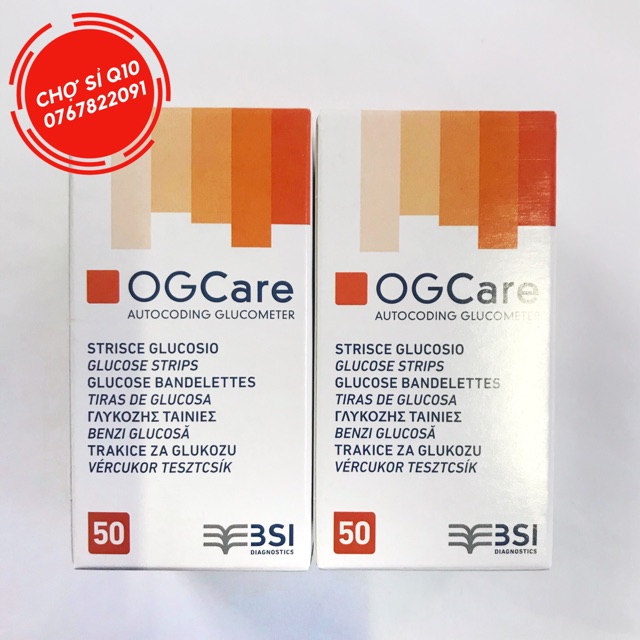 Que thử đường huyết OGCare Hộp 50 que thử