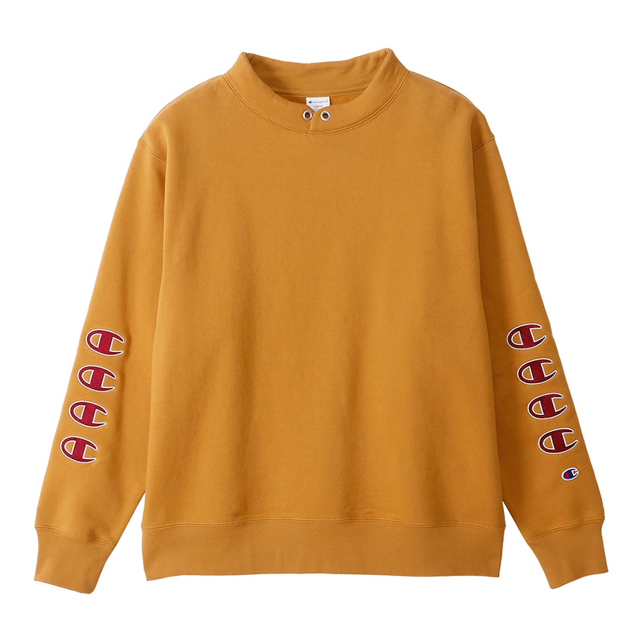 Áo Sweater Nam Champion JP MOCKNECK SWEATSHIRT Màu Vàng CMPC3U006CAM