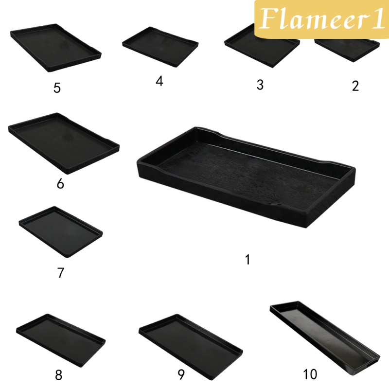 [Flameameer1] Set Cốc Đĩa Thủy Tinh Màu Đen 21x10.8cm Dùng Trong Khách Sạn