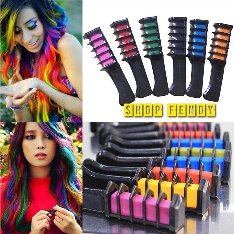 Lược nhuộm tạo màu tóc tạm thời màu cam 14g/chiếc sành điệu
