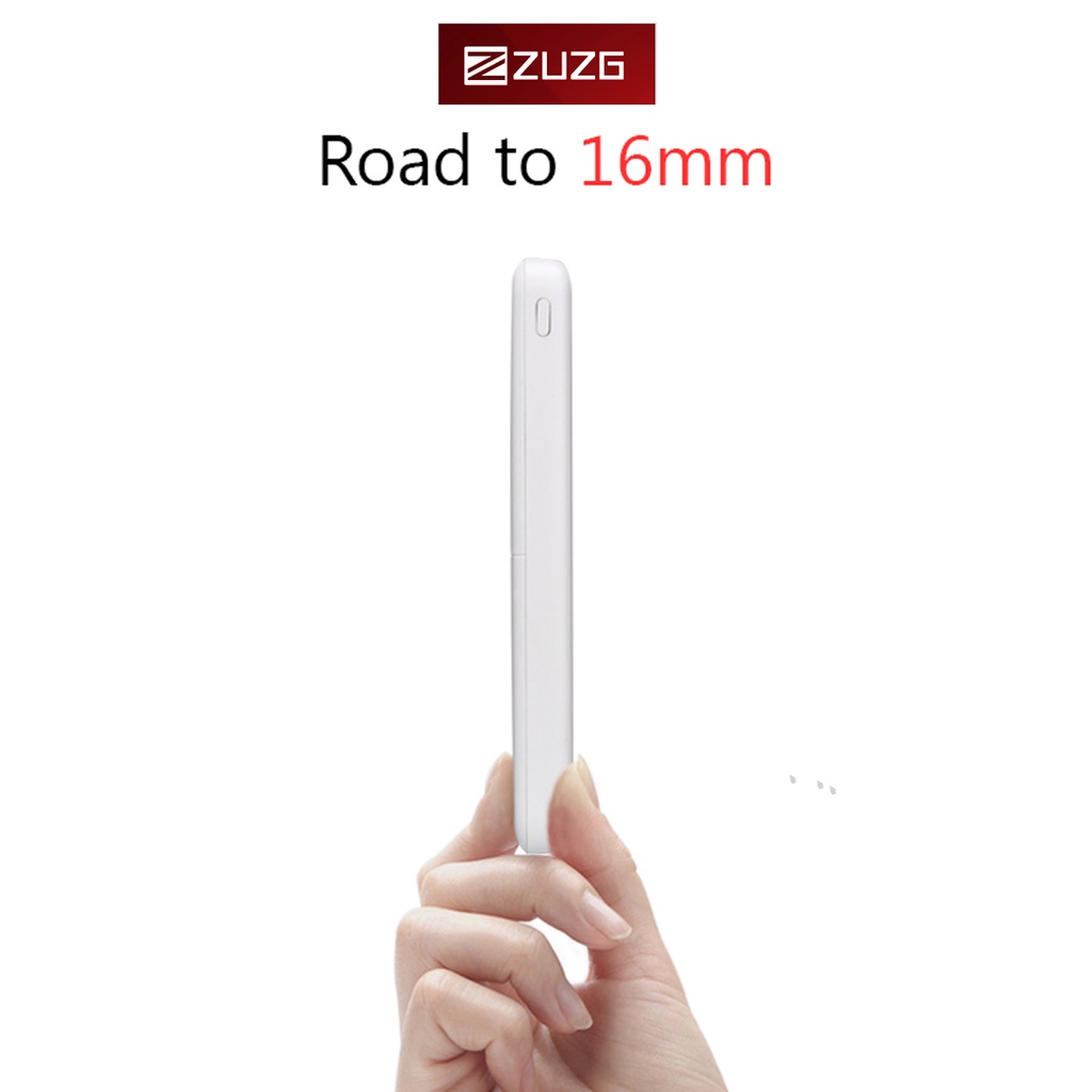 Sạc dự phòng 10000mAH 2 cổng J01 - Hàng chính hãng ZUZG