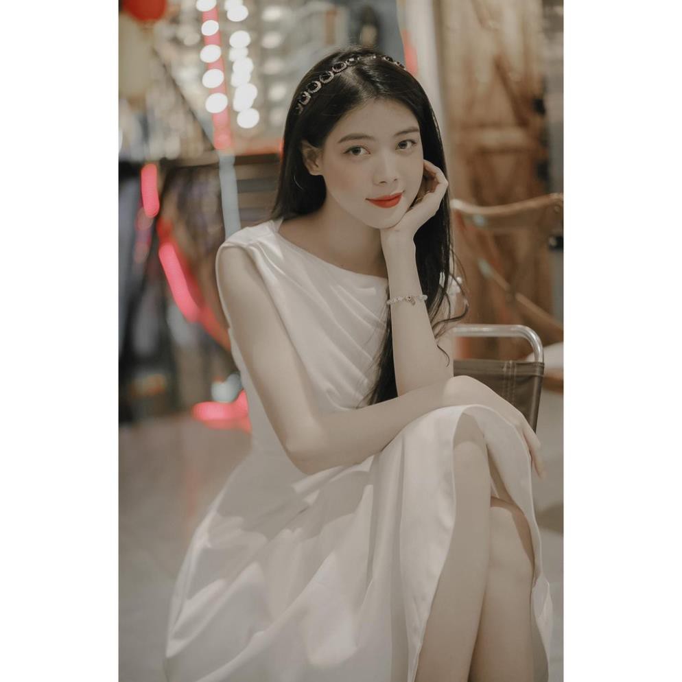 Váy Nữ, Đầm dự tiệc lệch vai xòe sang trọng quý phái thời thượng M | BigBuy360 - bigbuy360.vn