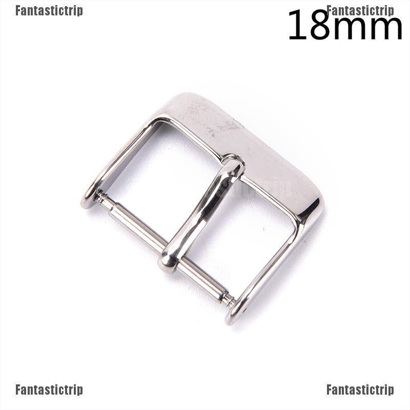 Fantastictrip 1pc 16 18 20 22 24mm Stainless Steel Buckle Parts Watch Band Strap Clasp