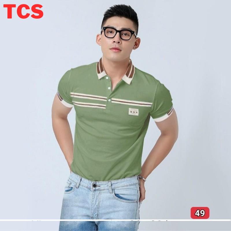 Áo Thun Nam ,Áo Phông Thể Thao Ngắn Tay Có Cổ.Chất Cotton Hình In Phong Cách Thời Trang Trẻ Trung TCS 49