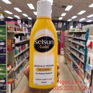Dầu gội SELSUN GOLD VÀNG cho da đầu GÀU-NẤM-NGỨA