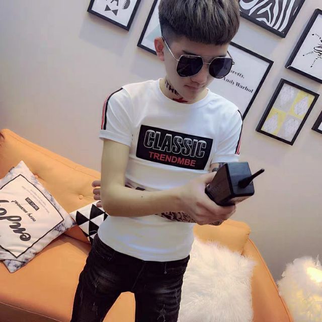 Áo thun nam tay ngắn in CLASSIC áo thun teen nam nữ hot | BigBuy360 - bigbuy360.vn