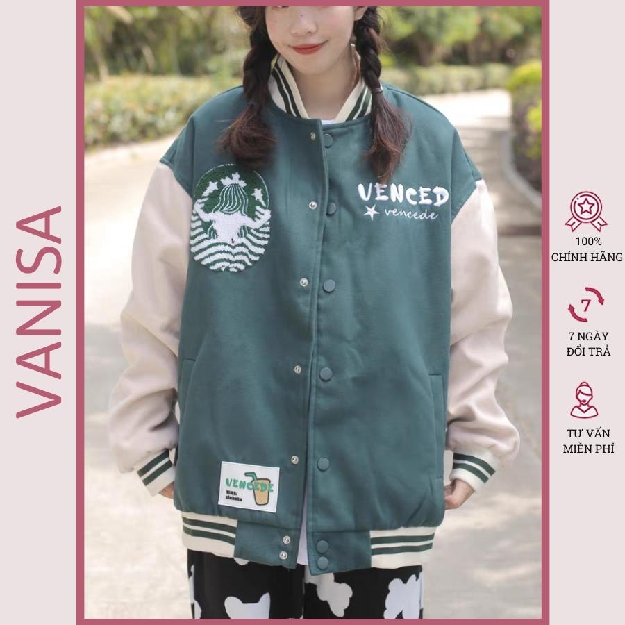 Áo khoác nữ nam bomber nỉ form rộng bigsize cao cấp giá rẻ VANISA AK009